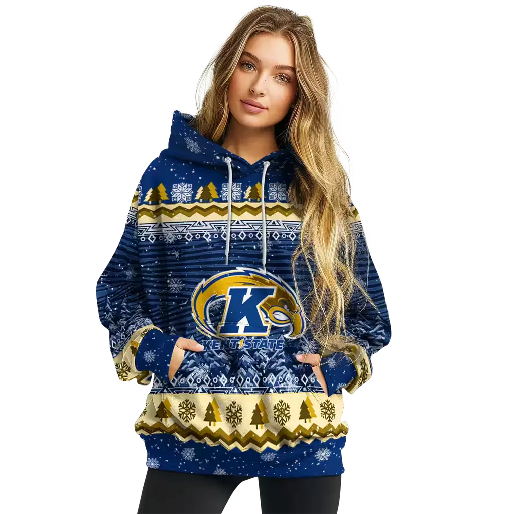 kent state golden flashes christmas trees navy blue hoodie high quality kent state golden flashes christmas trees navy blue hoodie high quality