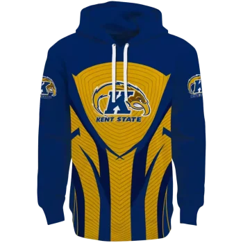 kent state golden flashes concentric lines navy blue black hoodie best selling