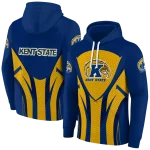 kent state golden flashes concentric lines navy blue black hoodie best selling