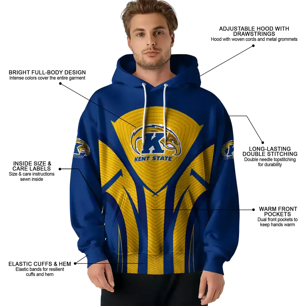 kent state golden flashes concentric lines navy blue black hoodie latest model kent state golden flashes concentric lines navy blue black hoodie latest model