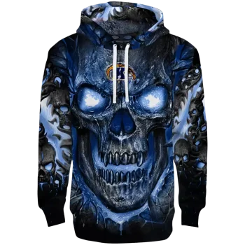 kent state golden flashes demonic skull navy blue black hoodie best selling