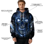 kent state golden flashes demonic skull navy blue black hoodie best selling