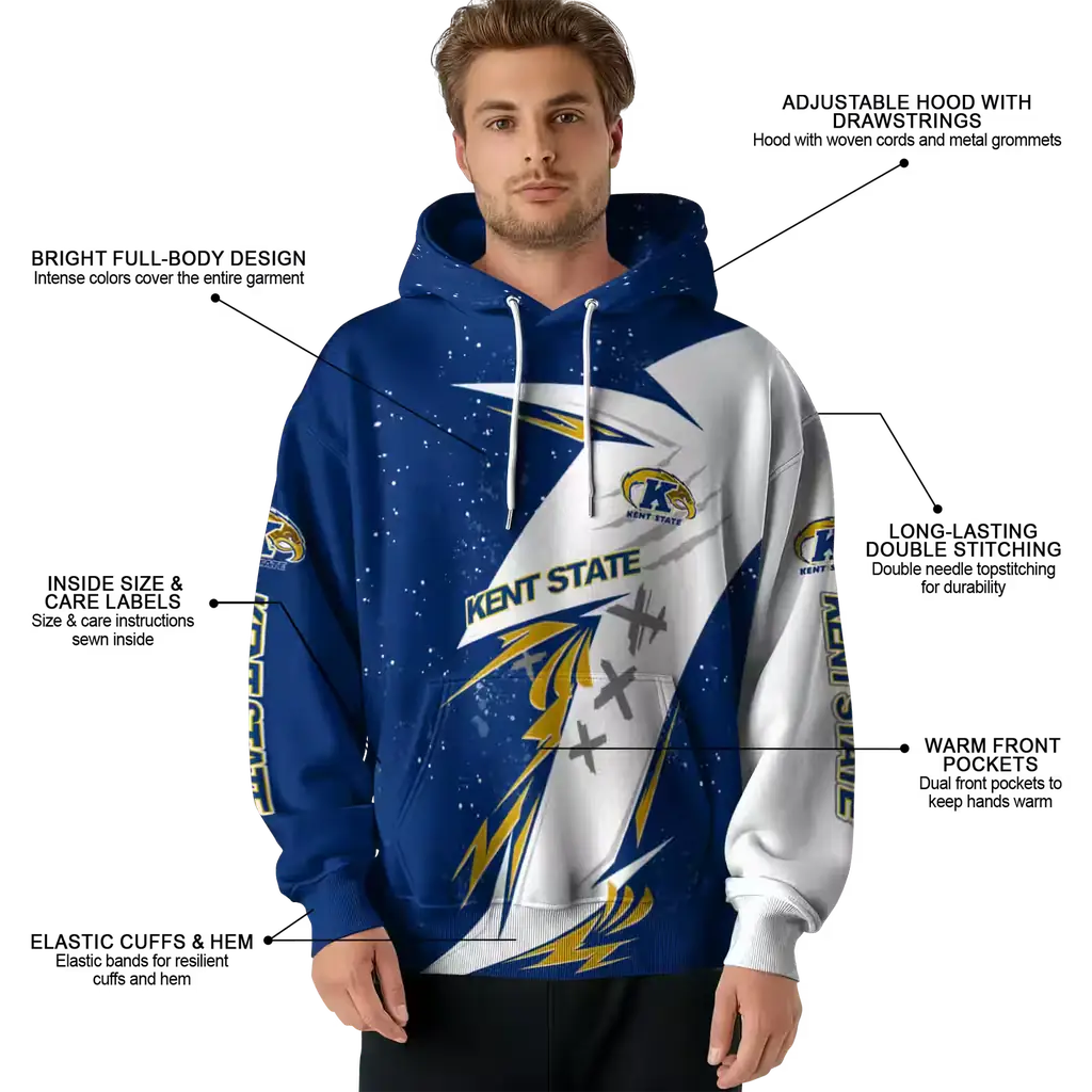 kent state golden flashes dynamic slash navy blue white hoodie latest model kent state golden flashes dynamic slash navy blue white hoodie latest model