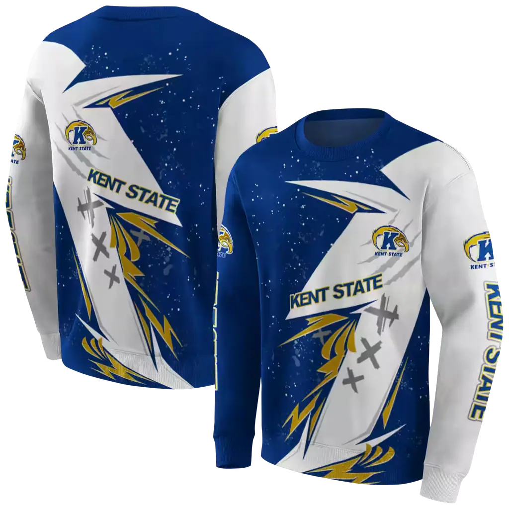 kent state golden flashes dynamic slash navy blue white hoodie premium grade kent state golden flashes dynamic slash navy blue white hoodie premium grade