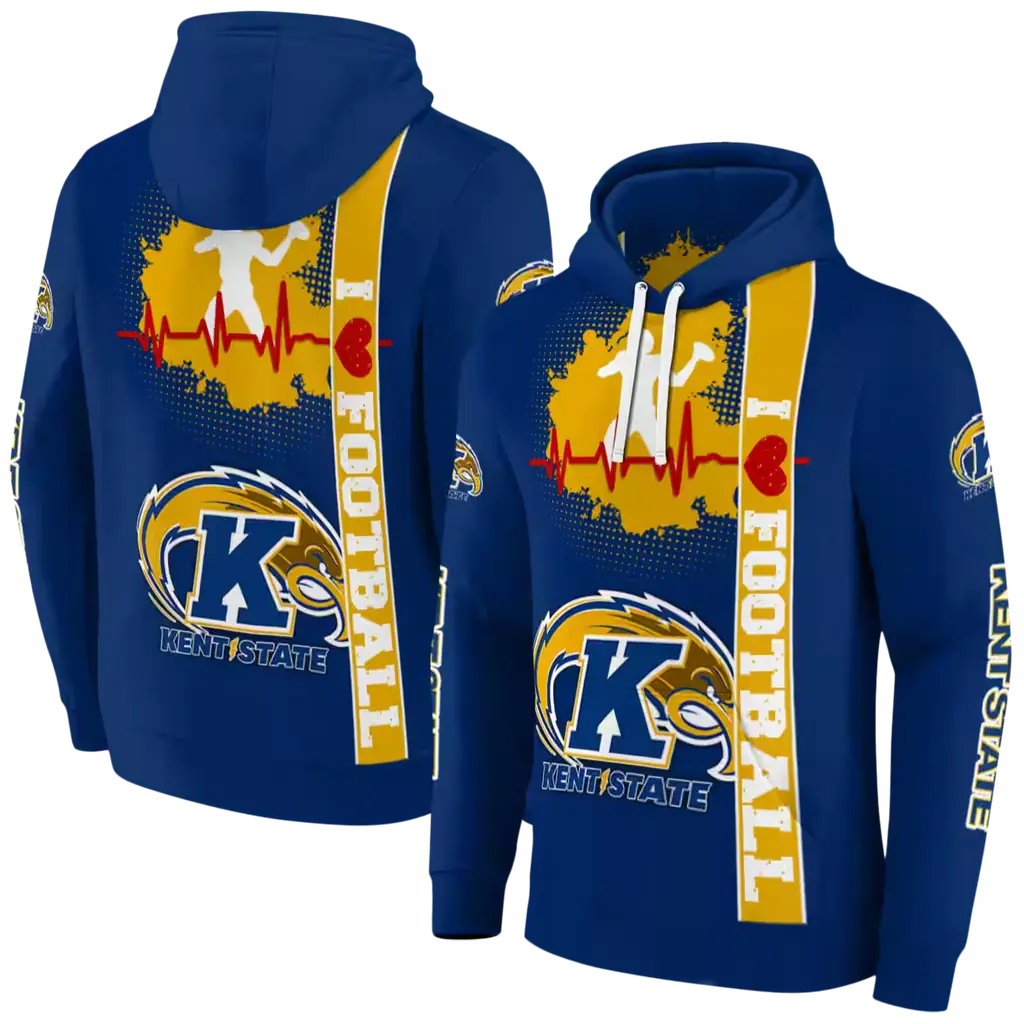 kent state golden flashes football heartbeat navy blue hoodie fashion forward kent state golden flashes football heartbeat navy blue hoodie fashion forward