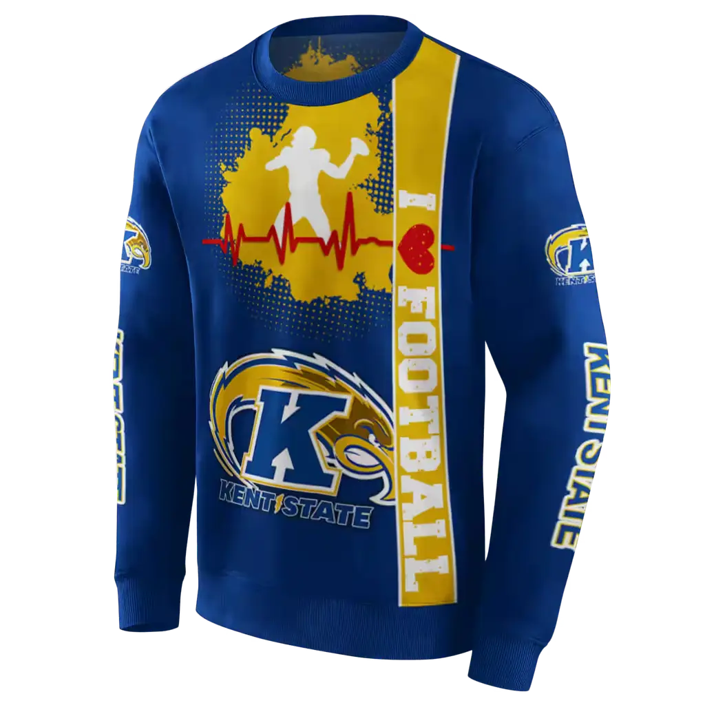 kent state golden flashes football heartbeat navy blue hoodie new arrival kent state golden flashes football heartbeat navy blue hoodie new arrival