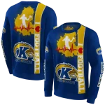 kent state golden flashes football heartbeat navy blue hoodie best selling
