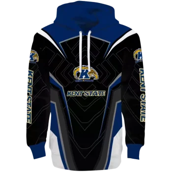 kent state golden flashes futuristic pattern navy blue black hoodie best selling