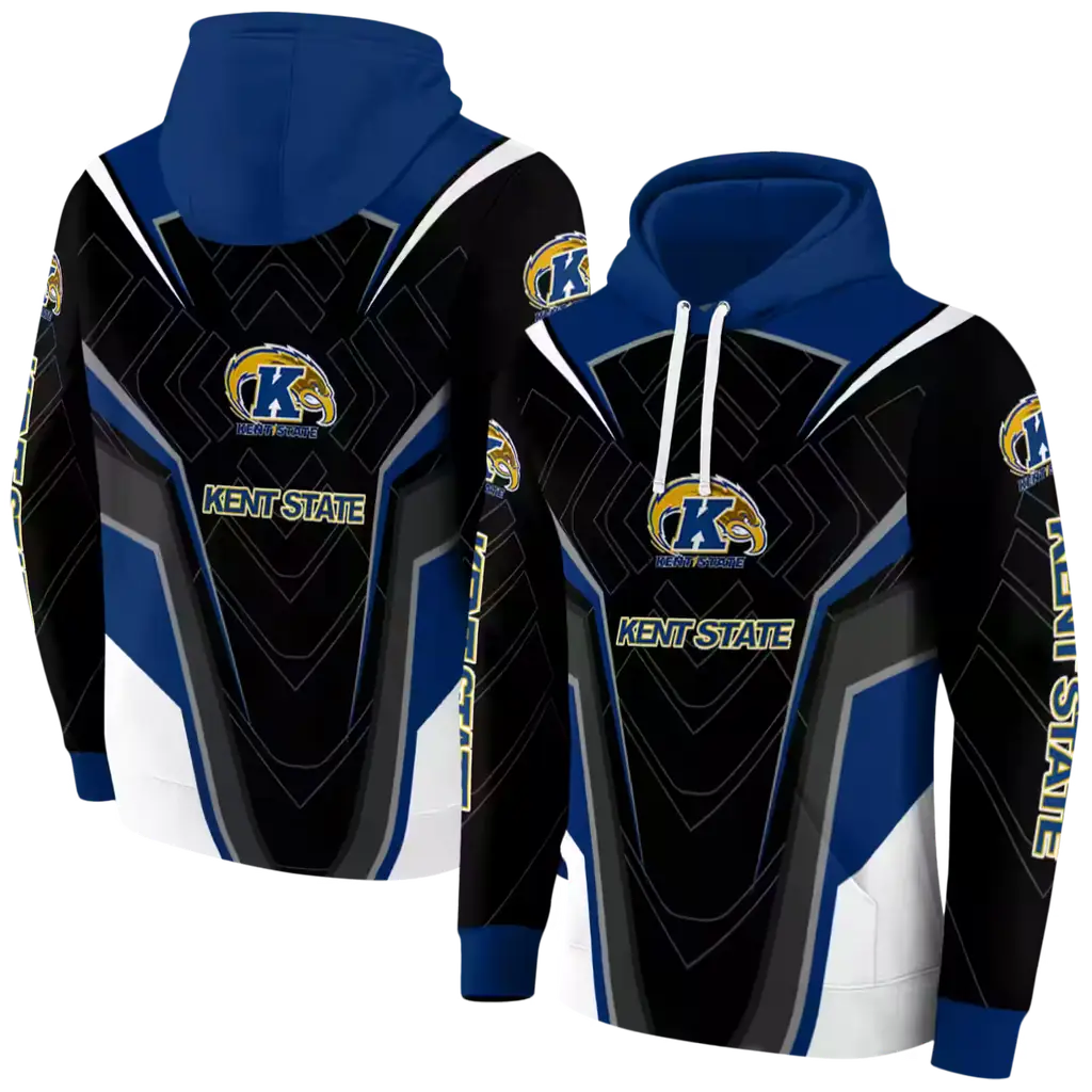 kent state golden flashes futuristic pattern navy blue black hoodie fashion forward kent state golden flashes futuristic pattern navy blue black hoodie fashion forward