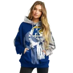 kent state golden flashes graphic punisher navy blue white hoodie best selling