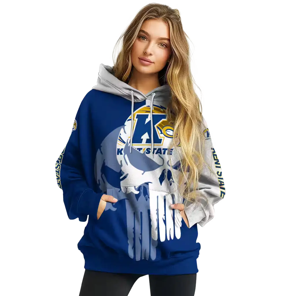 kent state golden flashes graphic punisher navy blue white hoodie high quality kent state golden flashes graphic punisher navy blue white hoodie high quality