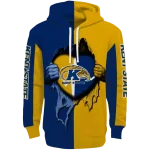 kent state golden flashes heartbeat graphic navy blue hoodie best selling