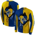 kent state golden flashes heartbeat graphic navy blue hoodie best selling