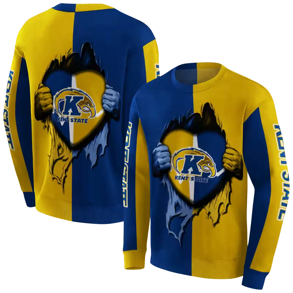 kent state golden flashes heartbeat graphic navy blue hoodie premium grade kent state golden flashes heartbeat graphic navy blue hoodie premium grade