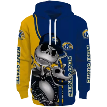 kent state golden flashes jack skellington navy blue hoodie best selling