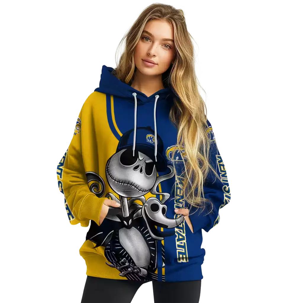 kent state golden flashes jack skellington navy blue hoodie high quality kent state golden flashes jack skellington navy blue hoodie high quality
