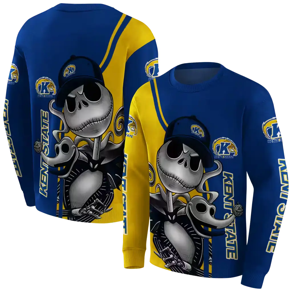 kent state golden flashes jack skellington navy blue hoodie premium grade kent state golden flashes jack skellington navy blue hoodie premium grade