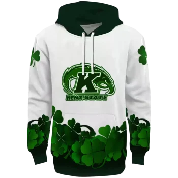 kent state golden flashes lucky motif white green hoodie best selling