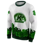 kent state golden flashes lucky motif white green hoodie best selling
