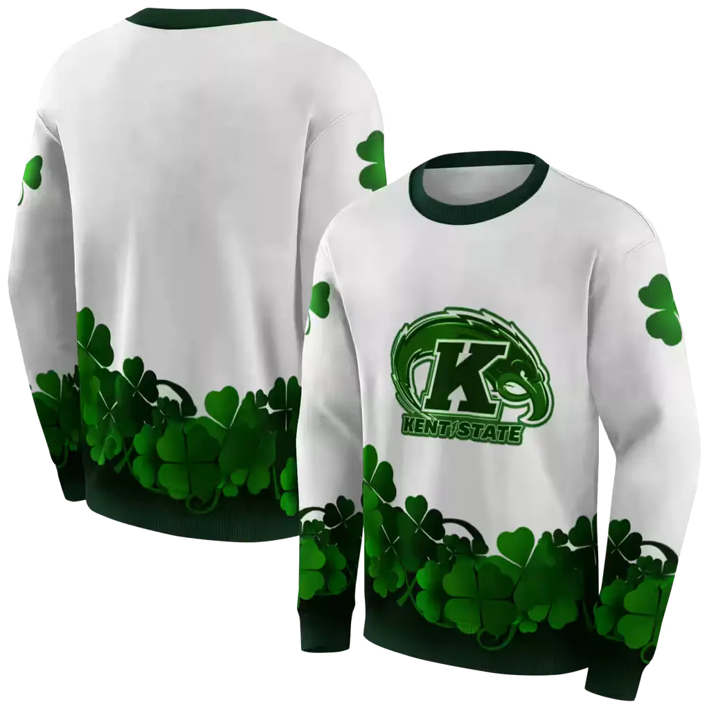 kent state golden flashes lucky motif white green hoodie premium grade kent state golden flashes lucky motif white green hoodie premium grade