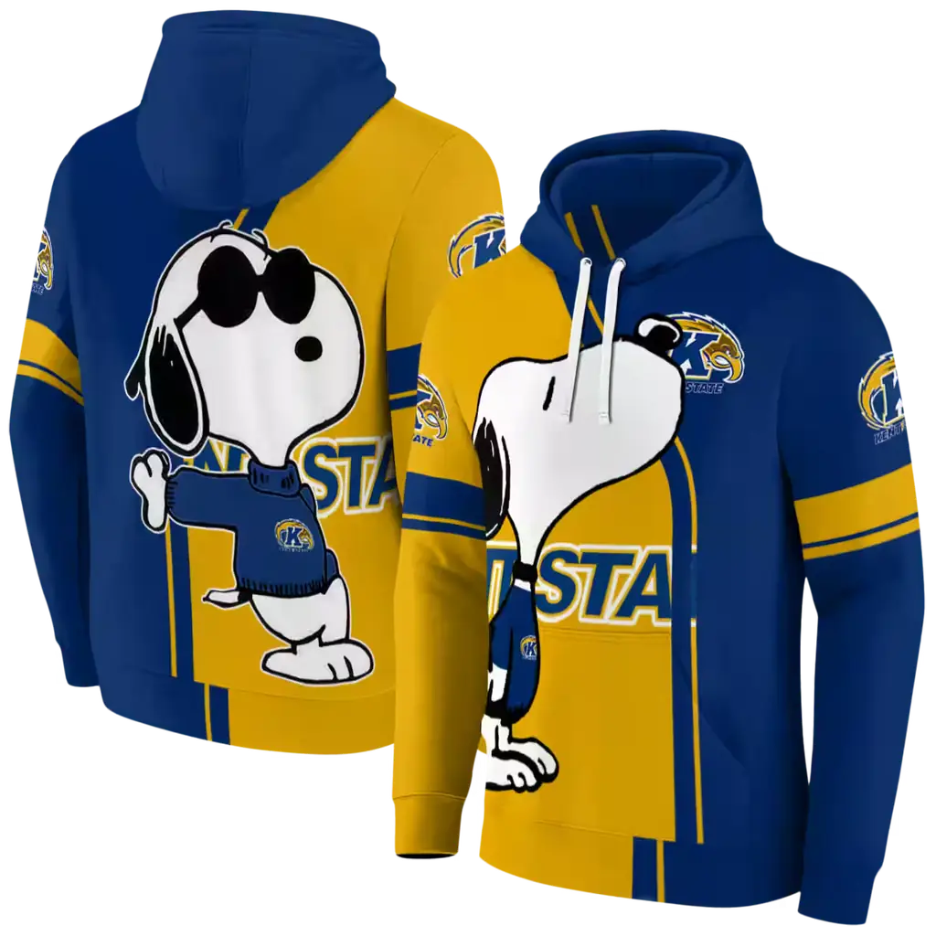 kent state golden flashes playful snoopy navy blue hoodie fashion forward kent state golden flashes playful snoopy navy blue hoodie fashion forward