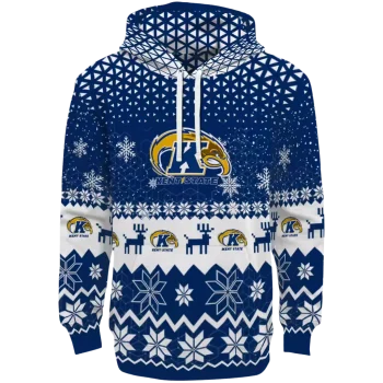 kent state golden flashes reindeer motif navy blue hoodie best selling