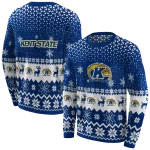kent state golden flashes reindeer motif navy blue hoodie best selling