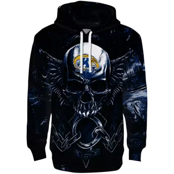 kent state golden flashes skull artwork navy blue black hoodie best selling