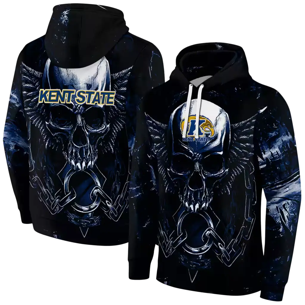 kent state golden flashes skull artwork navy blue black hoodie fashion forward kent state golden flashes skull artwork navy blue black hoodie fashion forward