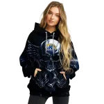 kent state golden flashes skull artwork navy blue black hoodie best selling