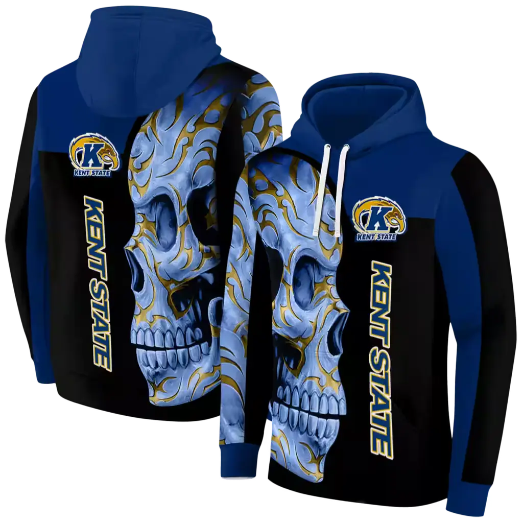 kent state golden flashes skull motif navy blue black hoodie fashion forward kent state golden flashes skull motif navy blue black hoodie fashion forward