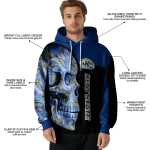 kent state golden flashes skull motif navy blue black hoodie best selling