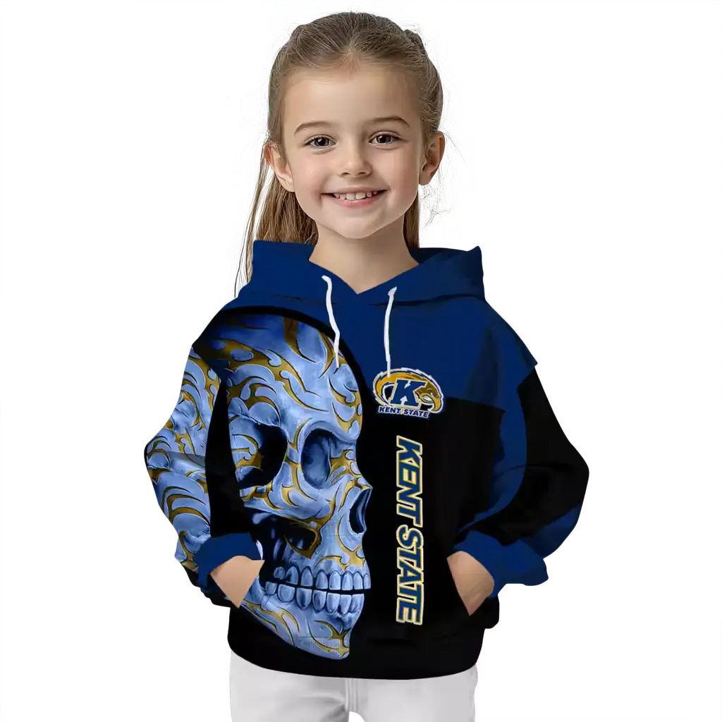 kent state golden flashes skull motif navy blue black hoodie top rated kent state golden flashes skull motif navy blue black hoodie top rated