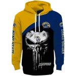 kent state golden flashes skull punisher gold black hoodie best selling