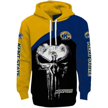 kent state golden flashes skull punisher gold black hoodie best selling