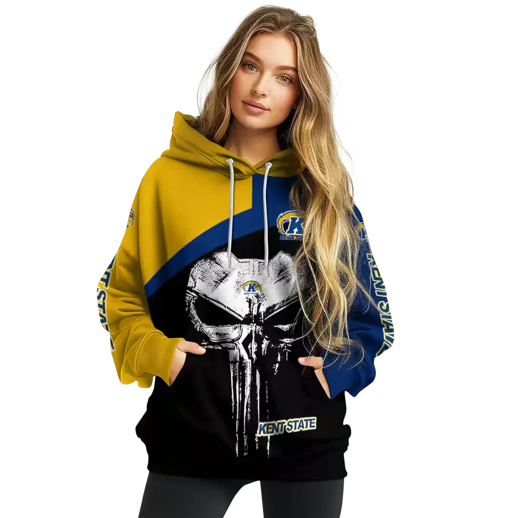 kent state golden flashes skull punisher gold black hoodie high quality kent state golden flashes skull punisher gold black hoodie high quality