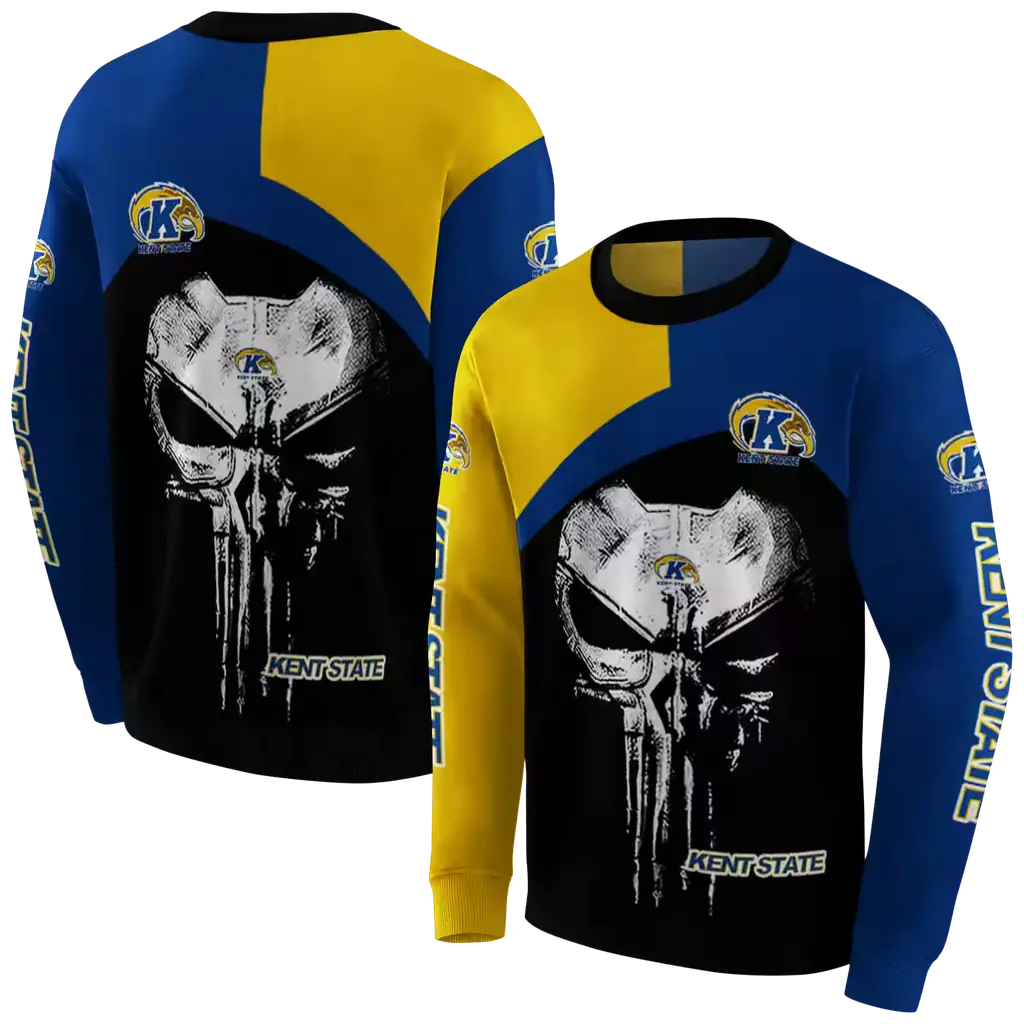 kent state golden flashes skull punisher gold black hoodie premium grade kent state golden flashes skull punisher gold black hoodie premium grade