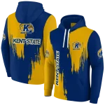 kent state golden flashes splatter effect navy blue hoodie best selling