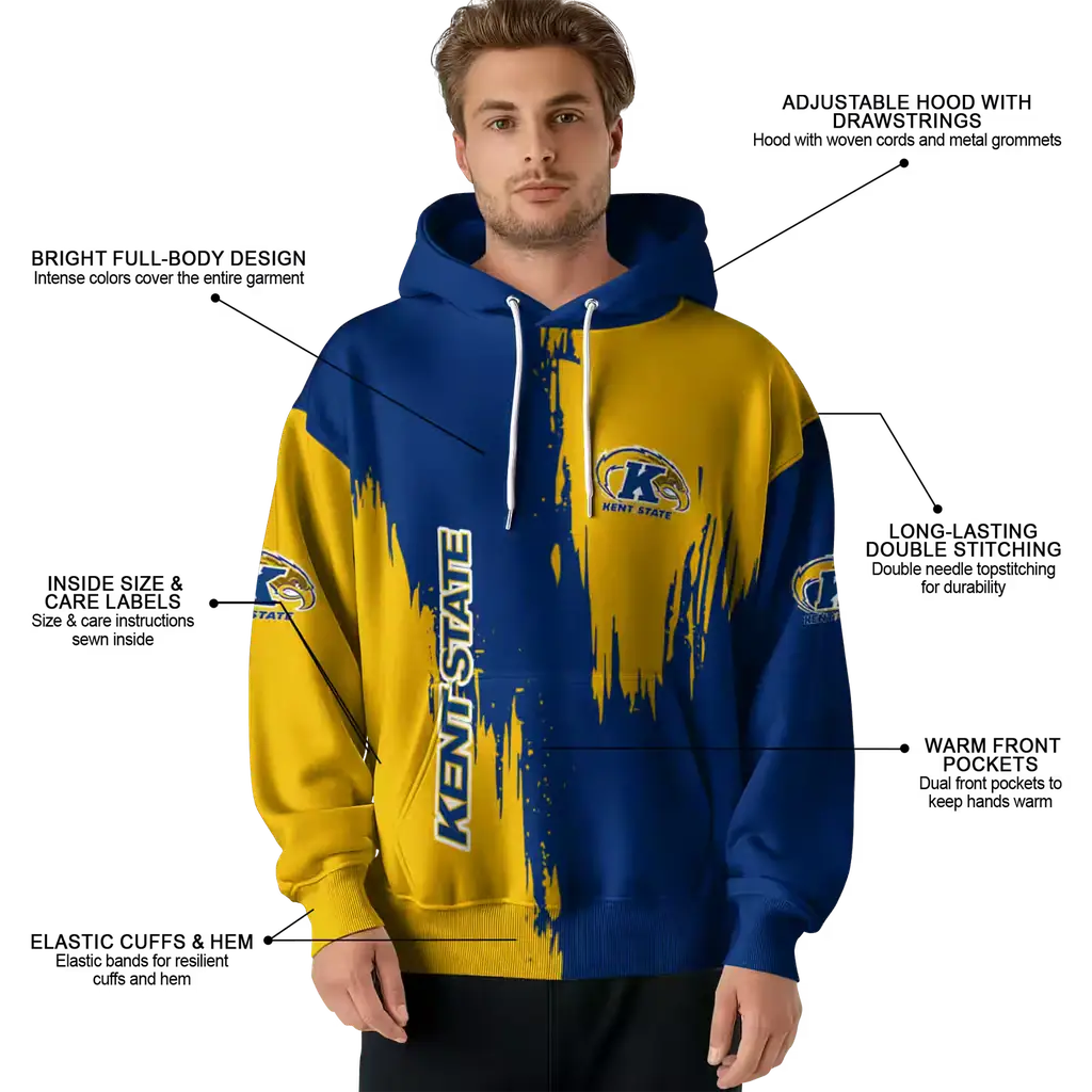 kent state golden flashes splatter effect navy blue hoodie latest model kent state golden flashes splatter effect navy blue hoodie latest model