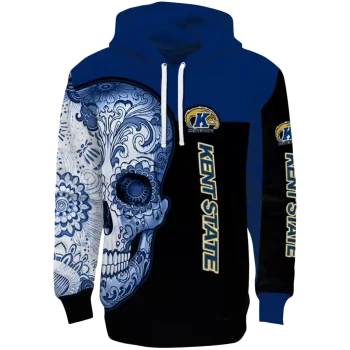 kent state golden flashes sugar skull navy blue black hoodie best selling
