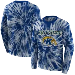 kent state golden flashes tie dye pattern navy blue hoodie best selling