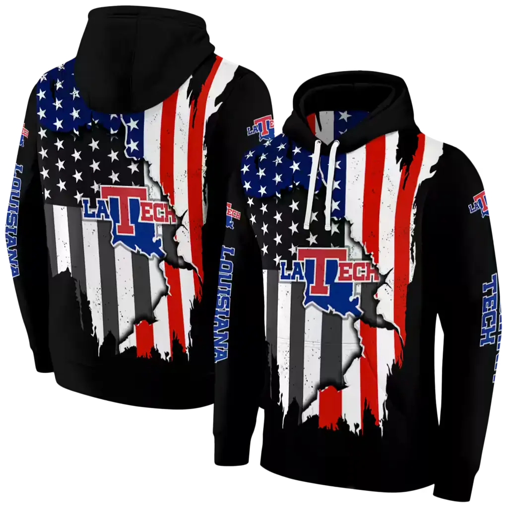 la tech american pride black hoodie fashion forward la tech american pride black hoodie fashion forward
