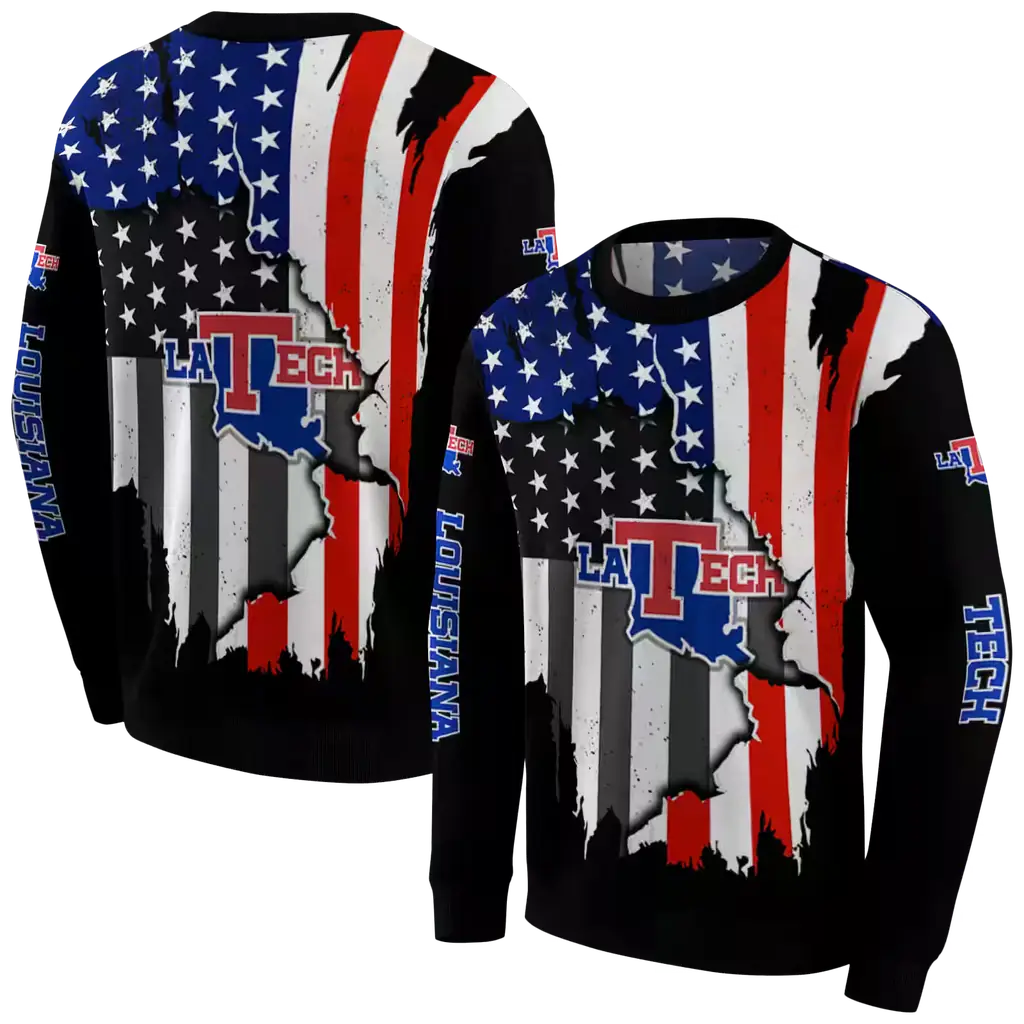 la tech american pride black hoodie premium grade la tech american pride black hoodie premium grade