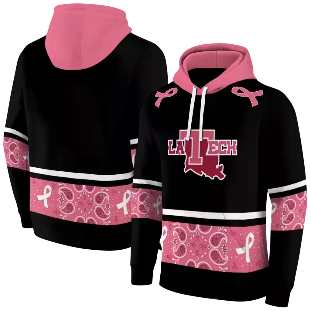 la tech awareness ribbon black pink hoodie fashion forward la tech awareness ribbon black pink hoodie fashion forward