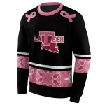 la tech awareness ribbon black pink hoodie best selling