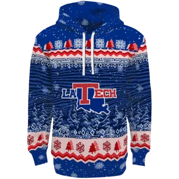 la tech christmas trees blue hoodie best selling