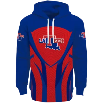 la tech concentric lines blue black hoodie best selling