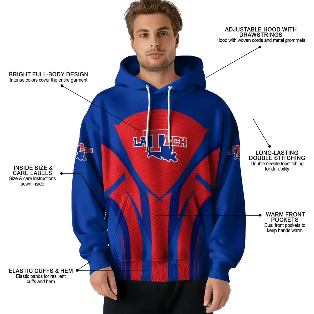 la tech concentric lines blue black hoodie latest model la tech concentric lines blue black hoodie latest model