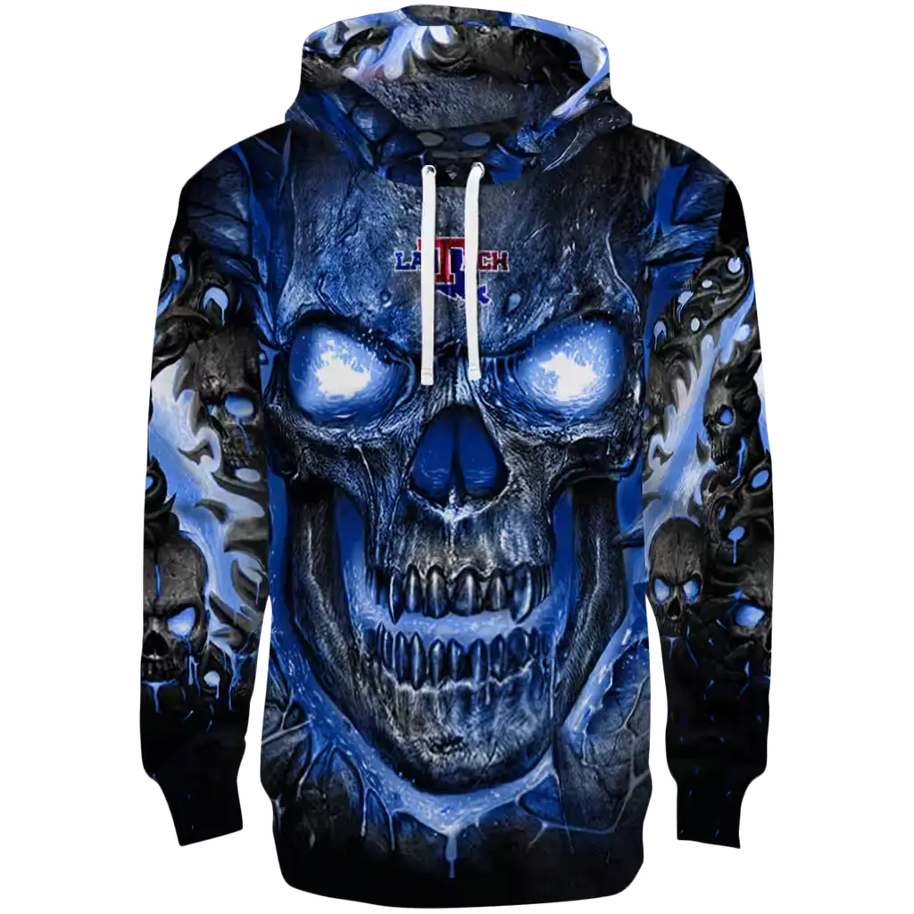 la tech demonic skull blue black hoodie best selling la tech demonic skull blue black hoodie best selling