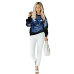 la tech demonic skull blue black hoodie best selling